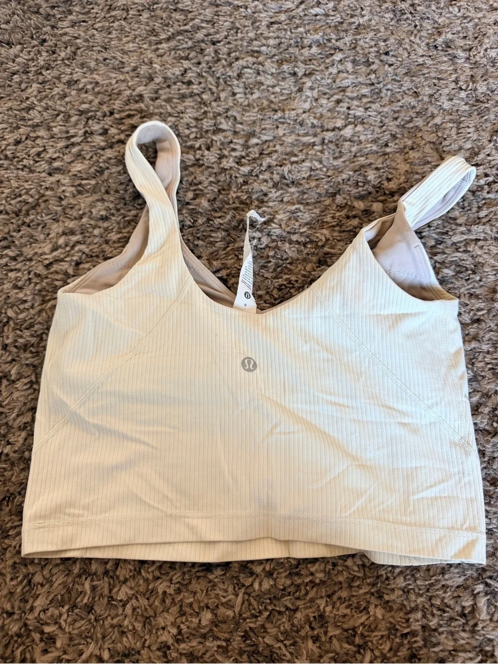 lululemon athletica Ribbed Cream Seamless Bralette Tank